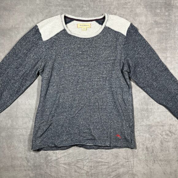 Tommy Bahama Sweatshirt Men's XL Heather Gray Cotton Fleece Lined French Terry - Picture 1 of 5